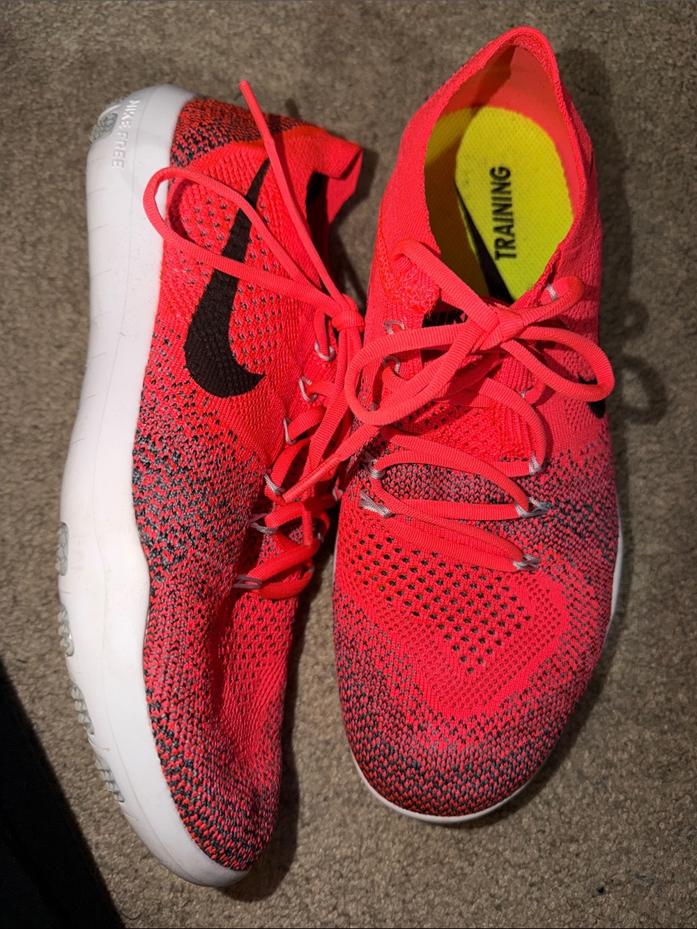 Nike Women’s Flyknit Training Shoes - Bright Coral/Black